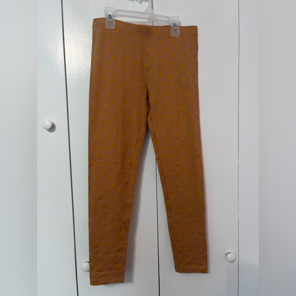 Joe Fresh Mustard Textured Dot Kids Leggings